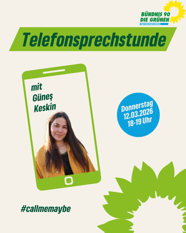 Grüne Fraktion Reinickendorf lädt zur Telefonsprechstunde ein